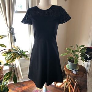 J. Crew Black Midi Dress